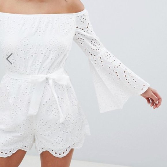 Off-the-shoulder petite ASOS romper - Never Worn - Picture 3 of 4